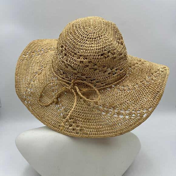 Scala Straw Hat Natural Crochet - Picture 2 of 5